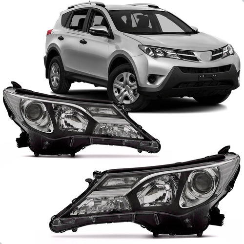 Par Farol Rav4 2014 2015 2016 Elétrico C/ Motor S/ Led