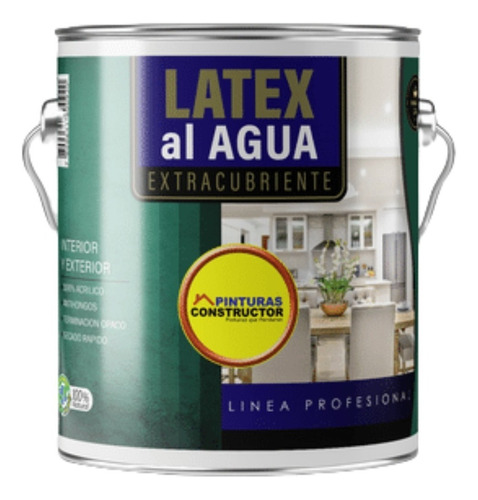 Latex Al Agua  Extracubriente,  Blanco Perla, Galón 4 Lts