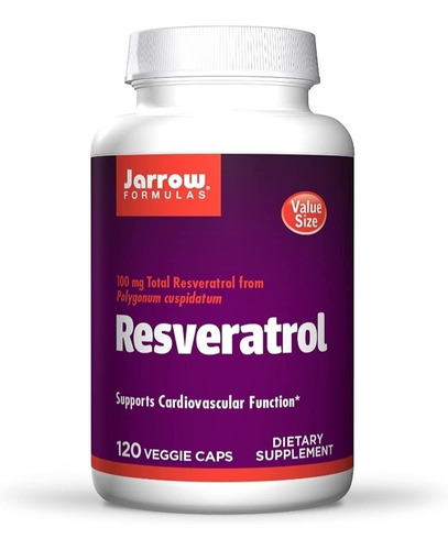 Jarrow Formulas Resveratrol Antioxidante 100mg X 120 Cáps 