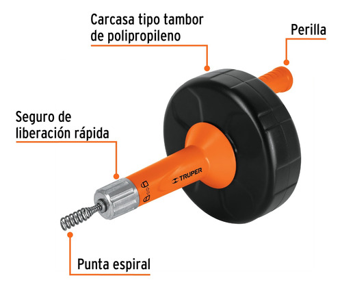 Destapacaños De 7.6 M Manual 12279 Truper