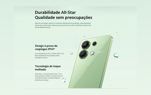 Celular Xiaomi Redmi Note 13 Snapdragon 128gb Azul 6gb Ram