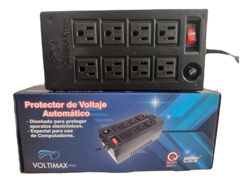 Regulador Protector De Voltaje Automático 8 Salidas 1800w