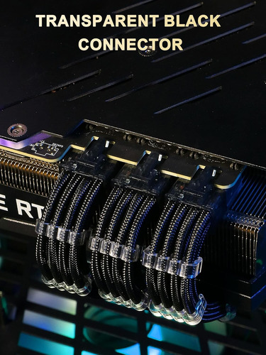 Sirlyr Conector Transparente Psu Cable Extension Kit Cust...