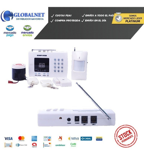 Kit Alarma Domiciliaria 99 Zonas Inalámbricas Con Sensores !