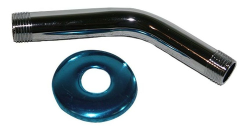 Imagen 2 de 8 de Tubo Corto Cromado (con Roseta) Para Regadera, ½ X 45° Pc