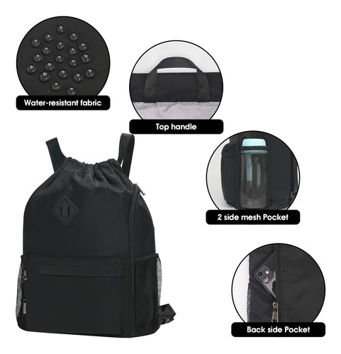Mochila Con Cordón Wandf, Bolsa Deportiva De Gimnasio Con Za