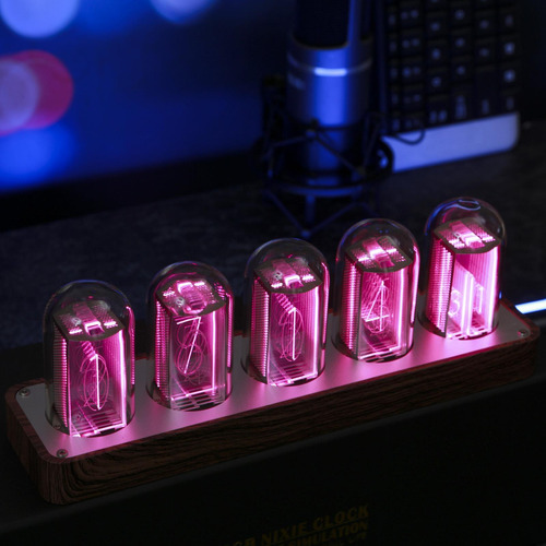 Nixie Tube Clock, Nixie Tube Digital Pp Acabado 5 Tubos