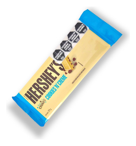 Hershey Cookies N'Creme Hershey Hershey's leche con cookies flowpack 77 g pack x 18