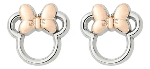 T Aros Aretes Argollas Plata Ley Mujer Mickey Mouse
