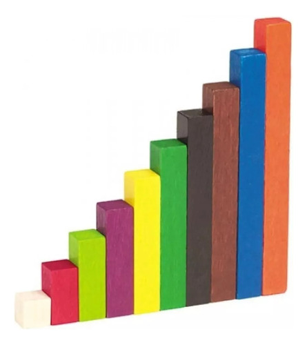 Regletas Cuisenaire En Madera  X100 Matemáticas Niños 2530