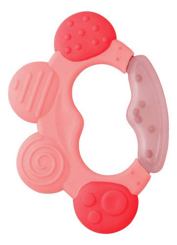 Mordedor C/ Chocalho Rosa Divertido Clingo Cor Vermelho