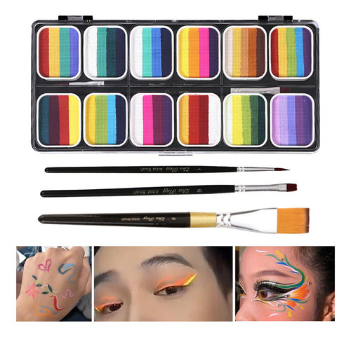 Paleta De Pintura Corporal Para Cara Crema Pigmento Estilo