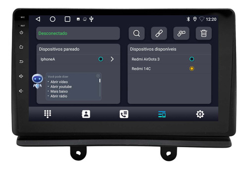 Multimidia Doblo 2002/2021 Android 14 2gb 64gb Voz 9p C/can
