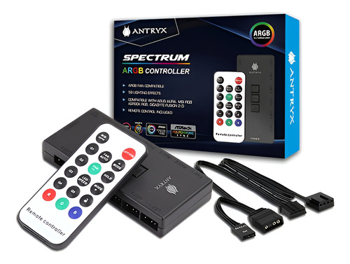 Controlador Argb 6 Fans Antryx Spectrum Pwm Control Remoto
