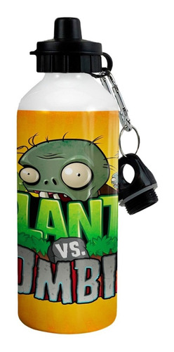 Botella Plantas Vs Zombis Tapa + Pico Dosificador + Gancho