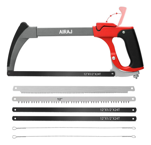 12 Hack Saw For Metal, Hacksaw Frame Set With 7 Professiona