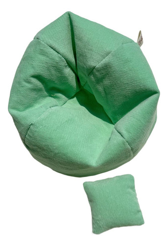 Sofá En Miniatura Con Almohada, Escena De La Vida, Verde