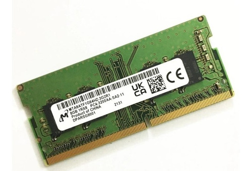 Memoria Ram Micron 8gb 1rx8 3200mhz Mta8atf1g64hz