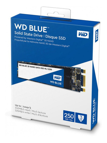 Disco De Estado Solido Ssd M.2 250gb Western Digital Azul