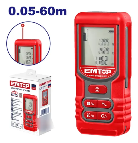 Medidor De Distancia Laser 0.05 A 60 Metros Emtop