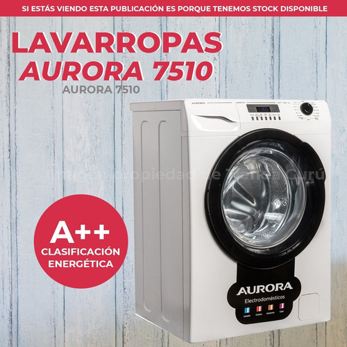 Imagen 2 de 8 de Lavarropas Aurora Automático Frontal 7 Kg 1000 Rpm 7510