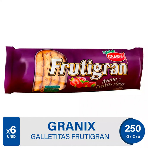 Galletitas Frutigran Avena Frutos Rojos Granix X6 01mercado
