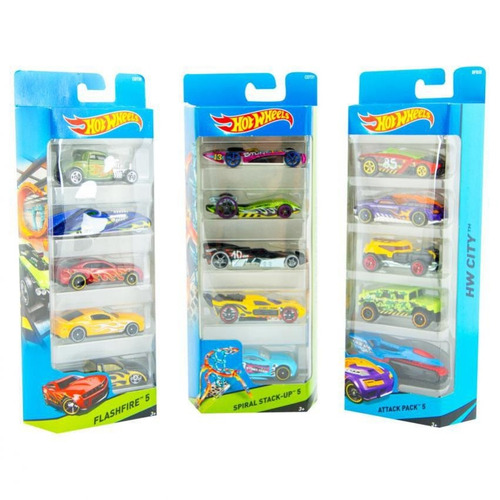 Hot Wheels Set 5 Carritos Coleccionables Lo Mejor Calidad