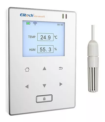 Termómetro WiFi higrómetro sensor de humedad de temperatura WiFi con  notificación de alerta 1 año de almacenamiento de datos monitor remoto –  Yaxa Colombia