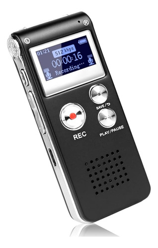 Grabador De Voz Digital Periodismo + Kit Accesorios Negro Ruffo Rf-rec6