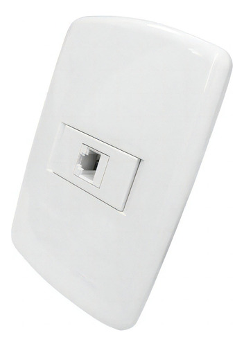 Tomada Para Telefone Rj 45 C/ Placa 4x2 Branco Dicompel