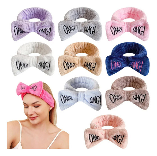 Paquete 50 Diademas Omg Cabello Maquillaje Rutina Belleza Color A Liso