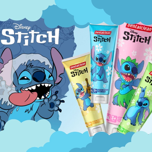 Pasta Dente Stitch Cores Surpresa Sabor Morango Kit 12 Unid.