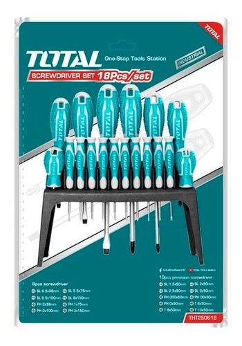 Juego Atornillador Pala Ph Torx 18 Pz Total Tools Tht250618