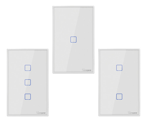 Pack Interruptor Smart: 1, 2 Y 3 Canales Blanco Wifi + Rf