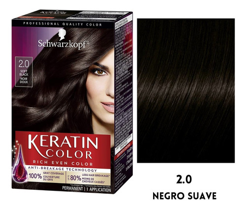 Tinte Cabello Schwarzkopf Keratin Color 2.0 Profesional Usa