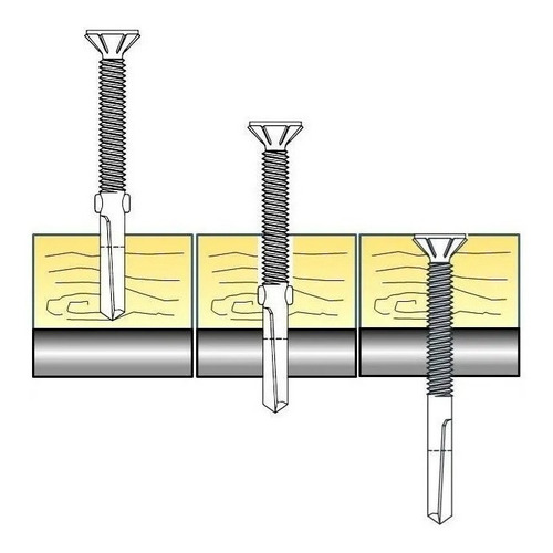 Imagen 4 de 8 de Tornillo Autoperforante Alas 08 X 2 PuLG X 1000 Un Bremen