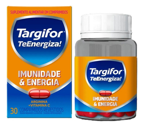 Targifor Imunidade E Energia Vitamina C + Argina 30 Comp Sabor Sem Sabor