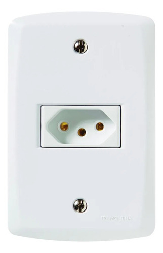 Conjunto 4x2 Tomada 20a Branco - Tramontina Lux