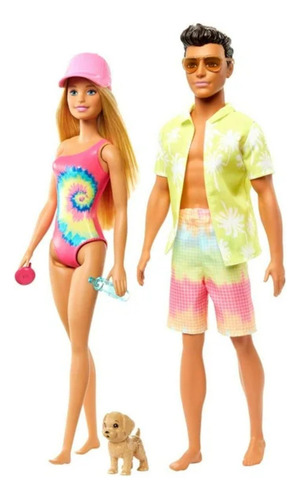 Set De Juego Barbie Vamos A Playa Con Ken Drop 002 Color Rosa
