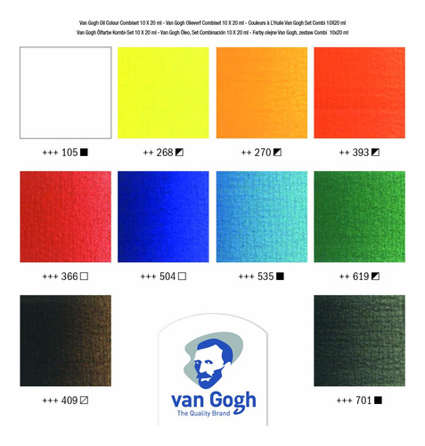 Kit De Pintura A Óleo Van Gogh 10 Cores + Acessórios
