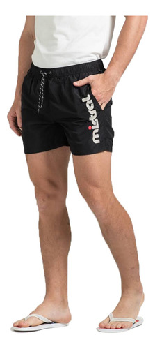 Short Malla Traje De Baño Liso Bolsillo Hombre Mistral 67006