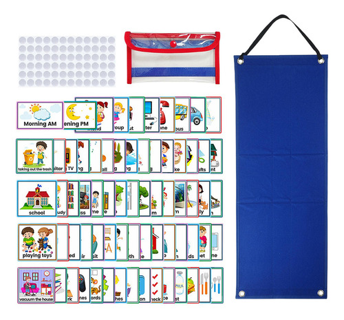 Calendario Visual Para Niños, 70 Piezas, Tarjetas De