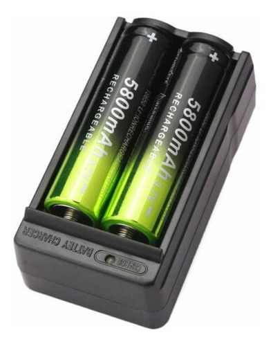 Lt51/combo Cargador Y Pila Recargable 18650 5800mah