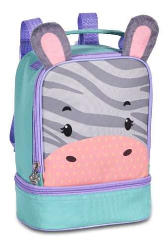 Mochila Lancheira Térmica Infantil Clio Pets Borboleta Rosa