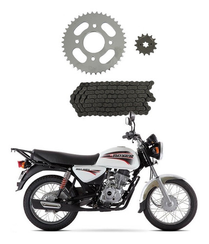 Kit Arrastre Sprocket Cadena Piñon Bajaj Boxer 150