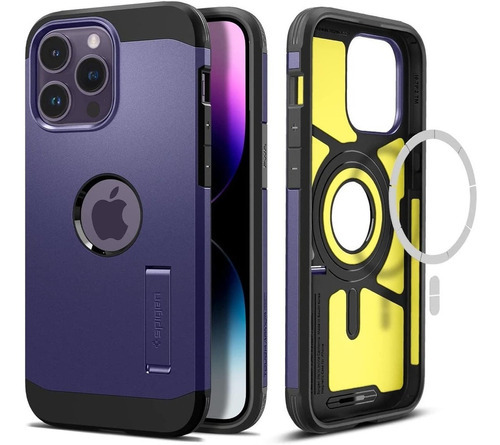 Capa Origin Spigen Tough Armor Magfit Para iPhone 14 Pro Max Cor Deep purple