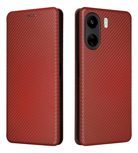 Funda Tipo Cartera De Poliuretano De Fibra De Carbono Para X