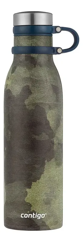 Botella Térmica Contigo Matterhorn Camuflado Verde De Acero Inoxidable 591ml