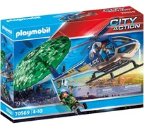 Comprar Playmobil Helicóptero Policía Paracaídas + 2 Figuras 70569 Helicóptero Policía Paracaídas