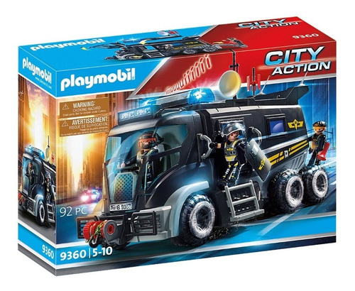 Vehiculo Policia Playmobil Con Luz Led Y Sonido - 9360